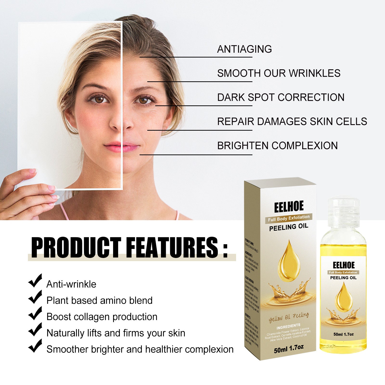 Body Cleaning Skin Oil, body oil, cleaning oil, skin care oil 